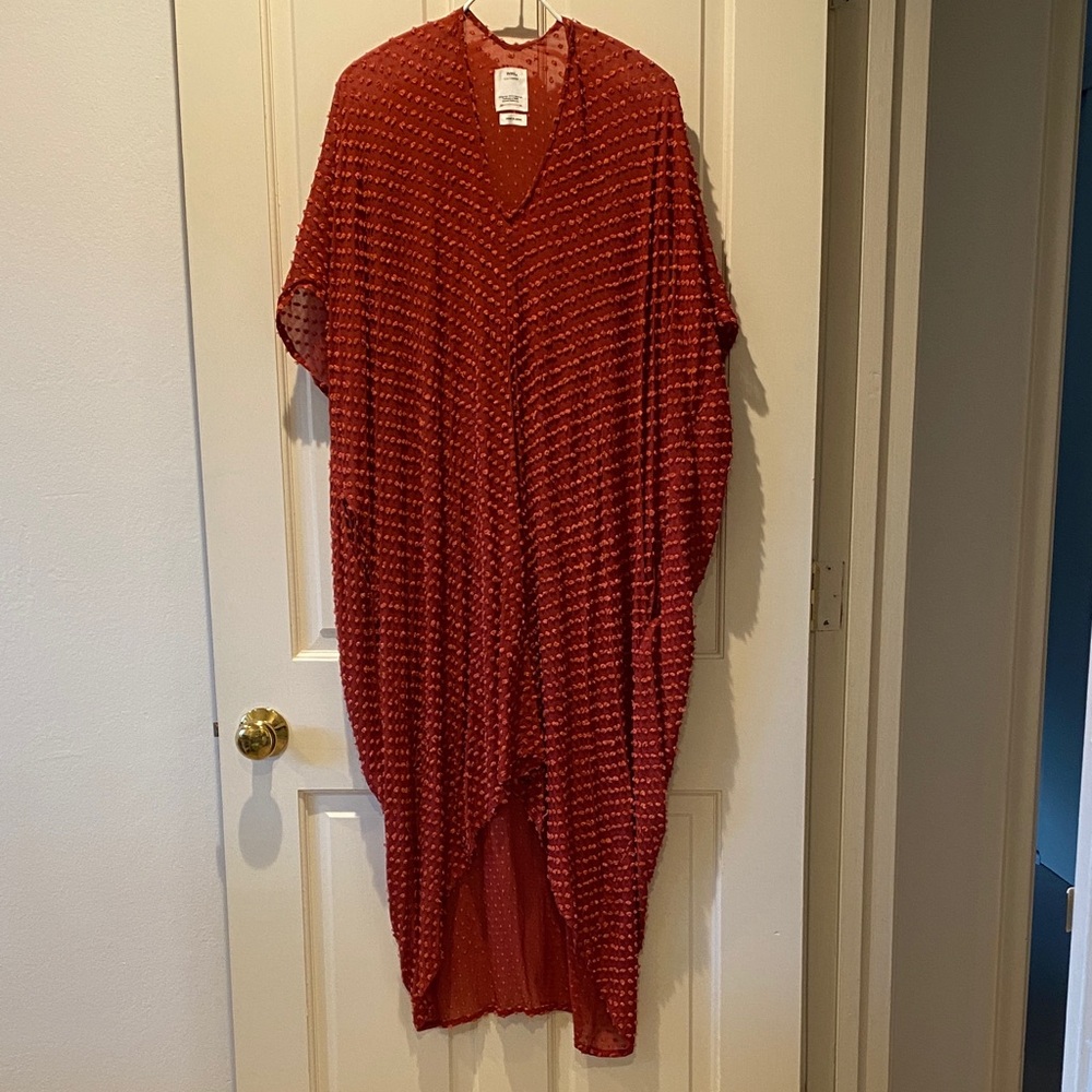 WMV Visvim RUANA Red Textured Dress, sz 1